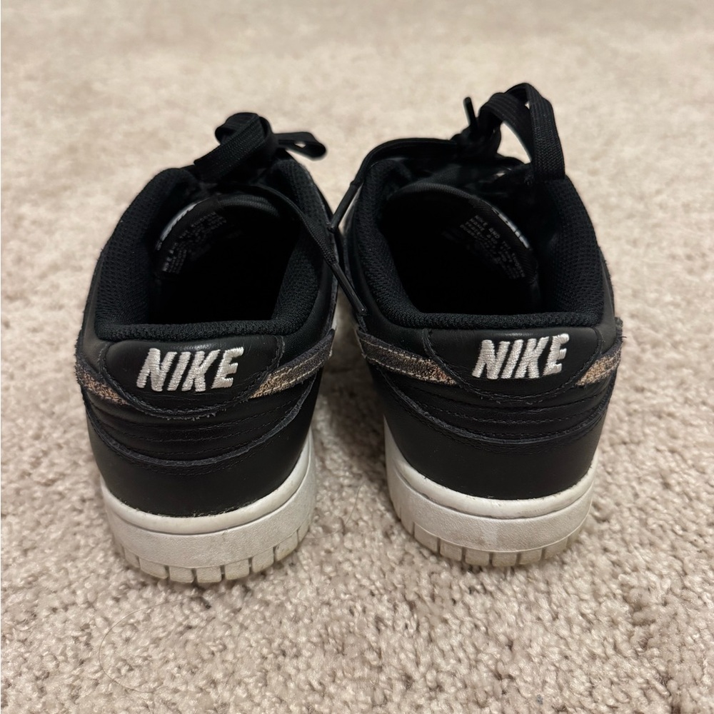 Nike Dunk Low Black Sneakers with Textured Design US Size 7 - Picture 3 of 4